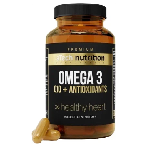 Omega 3 + Q10     aTech Nutrition Premium 60    , -, 