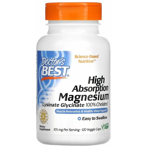  Doctor's Best High Absorption Magnesium Chelated Lysinate Glycinate 105 , 140 , 120 .   , -, 