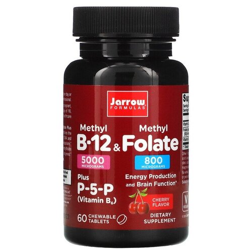   Jarrow Formulas Methyl B-12 & Methyl Folate 5000 /800  (), 80 , 60 .