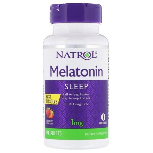   Natrol Melatonin Fast Dissolve Strawberry 1 mg, 64 , 1 , 90 .   , -, 