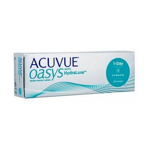 ���������� ����������� ���������� ����� ACUVUE OASYS 1-Day with HydraLuxe, 30 ��., R 9, D +7, 1 ��.