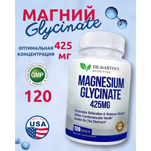 Dr Martin's  , Magnesium Glycinate - 120  425mg   , -, 