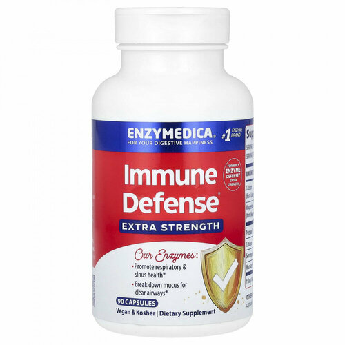 ���������� Enzymedica, Immune Defense, ������� ��� ���������� ���������� � ���������� ����� ��������, 90 ������