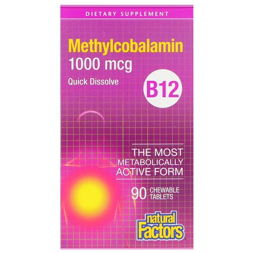  Natural Factors Methylcobalamin B12, 80 , 1000 , 90 .   , -, 