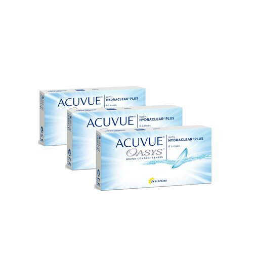 ���������� ���������� ����� ACUVUE OASYS with Hydraclear Plus, 6 ��., R 8,4, D -0,5, 3 ��.