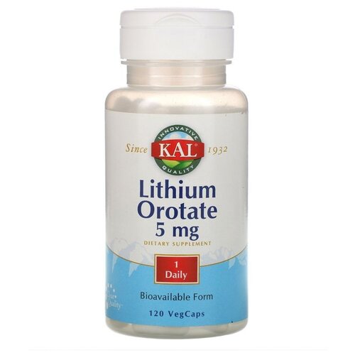 ���������� KAL Lithium Orotate (����� ������) 5 �� 120 ��� ������