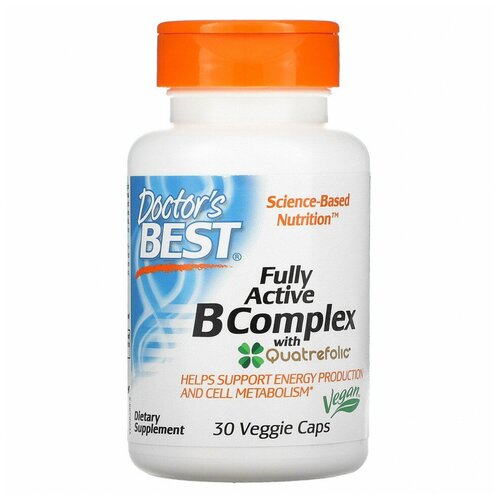 Doctor`s Best Fully Active B Complex with Quatrefolic 30   (Doctor's Best)   , -, 