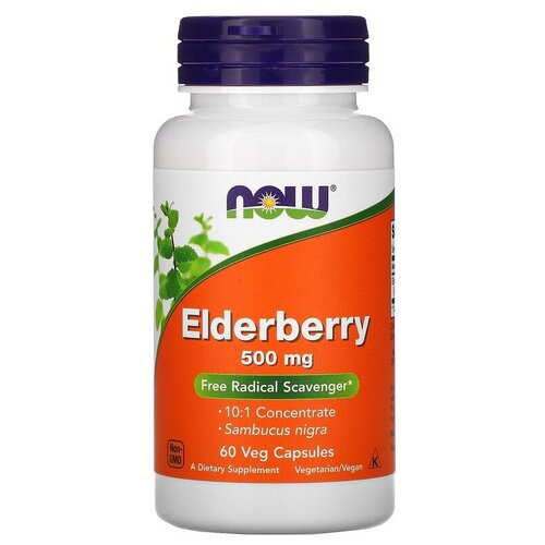 ���������� ������� NOW Elderberry 500 ��, 80 �, 500 ��, 60 ��.