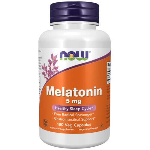 ���������� ������� NOW Melatonin, 88 �, 5 ��, 180 ��.
