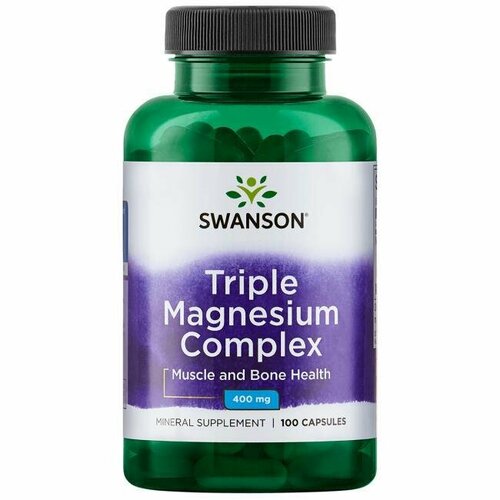  400, Swanson Triple Magnesium Complex 400 mg, 100    , -, 