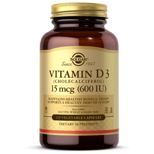 ���������� Vitamin D3 (������� �3) 15 ��� (600 IU) 120 �������������� ������ (Solgar)