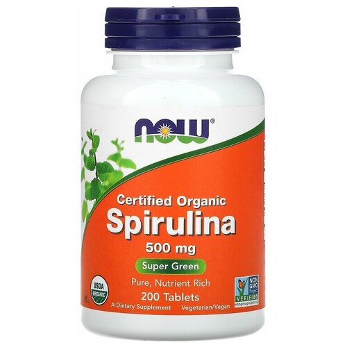 NOW Spirulina 500 mg 500    , -, 