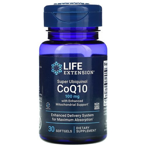  Life Extension Super Ubiquinol CoQ10 with Enhanced Mitochondrial Support, 50 , 100 , 30 .   , -, 