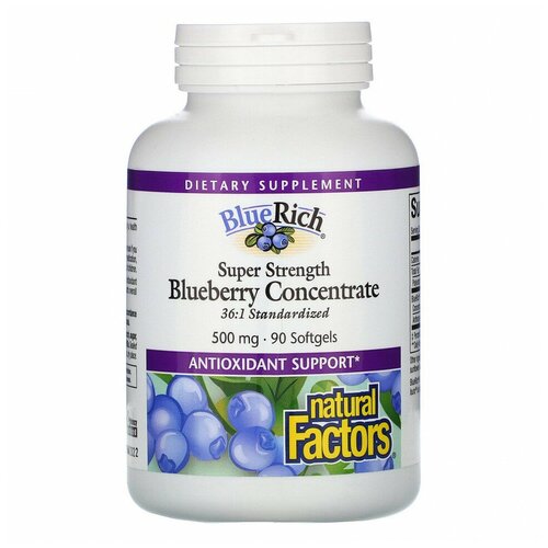 ���������� Natural Factors BlueRich Blueberry Concentrate (���������� �������) 500 �� 90 ������