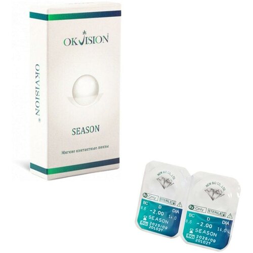 ���������� ���������� ����� OKVision Season, 2 ��., R 8,6, D -2,25, 1 ��.