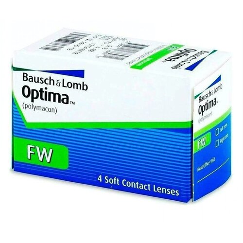 ���������� ���������� ����� BAUSCH+LOMB Optima FW, 4 ��., R 8,7, D -3,75, 1 ��.