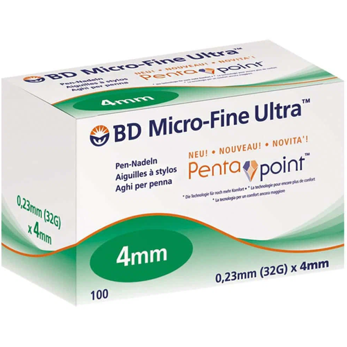   - BD Micro-Fine Plus, 4  x 0.23 , : 32G, 100 .   , -, 