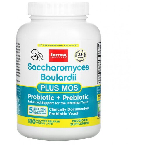  Jarrow Formulas Saccharomyces Boulardii plus MOS, 240 , 5  , 180 .   , -, 