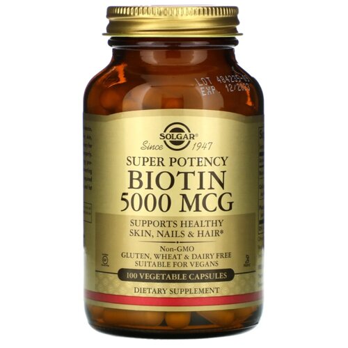 Solgar Biotin 5000 mcg 100 Vcaps   , -, 