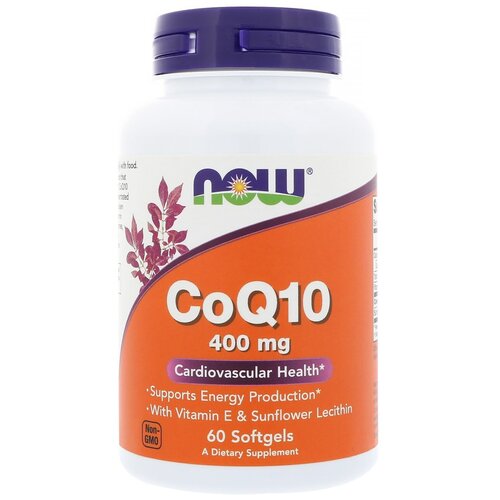���������� NOW ������� Q10, Coenzyme Q10 400 �� + ������� �������������, ������� � - 60 ������