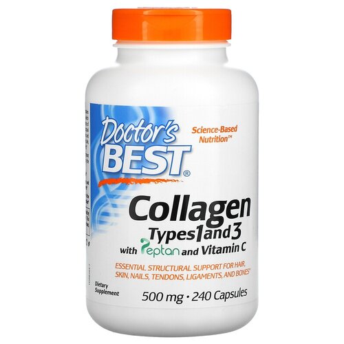 Doctor's Best Collagen Types 1 and 3 with Vitamin C ., 500 , 242 , 240 .   , -, 