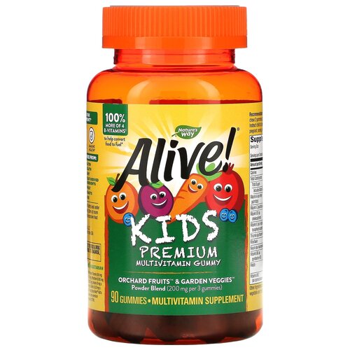 ���������� �������� Nature's Way Alive! Kids Premium Multivitamin Gummy, 380 �, 90 ��.