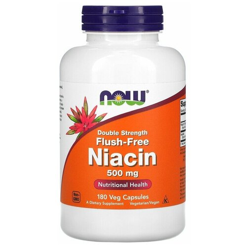 ���������� NOW Niacin Flush-Free Double Strength (������ �� ���������� �����������) 500 �� 180 ������
