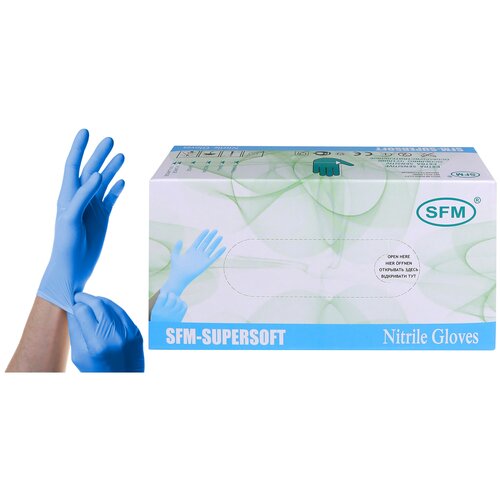 ���������� �������� ��������� SFM Supersoft Nitrile, 100 ���, ������: L, ����: �������, 1 ��.