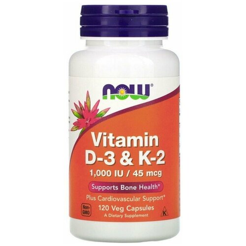 Now Foods Vitamin D-3 1000 IU Vitamin K-2 45 mcg 120    , -, 