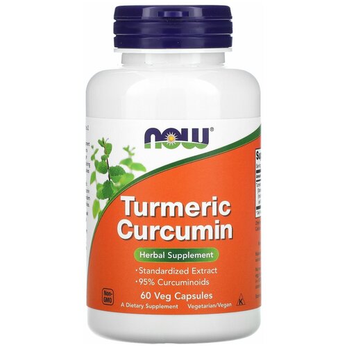 ���������� NOW Foods, Turmeric Curcumin, ������� � ��������, 60 ������������ ������