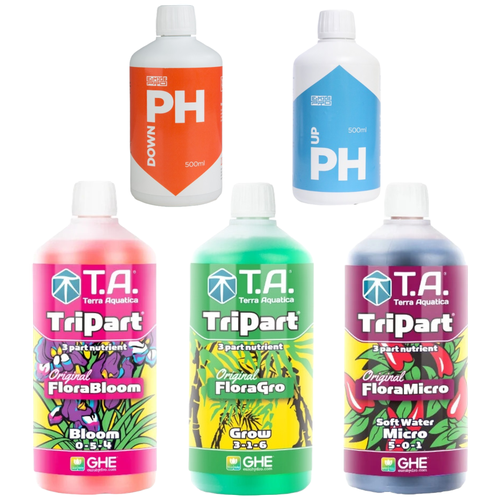   GHE flora Series (TriPart T.A.) Grow/Bloom/Micro 3  1 SW (  )+ E-MODE pH Up/pH Down 2   0,5   , -, 