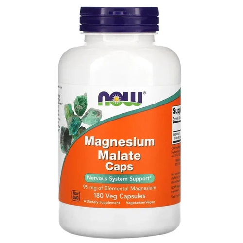 NOW Magnesium Malate Caps 180 veg capsules ( )   , -, 