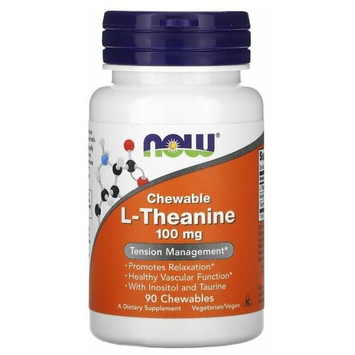 NOW L-Theanine 100 mg 90 chewables /  - 100  90     , -, 