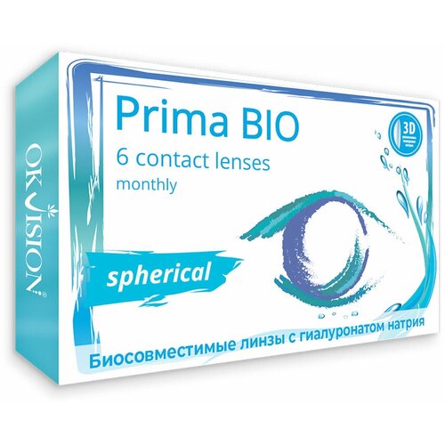���������� ���������� ����� �� ����� OKVision PRIMA BIO, 6 ��., R 8,6, D -3, 1 ��.