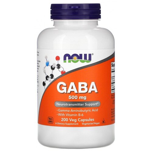 NOW GABA with Vitamin B-6 (   6) 500 mg 200 caps   , -, 