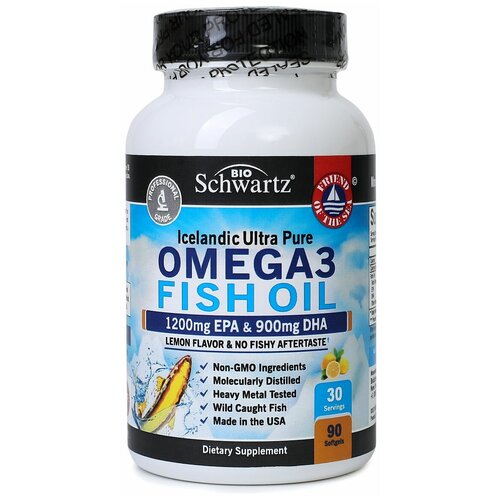 BioSchwartz Omega 3 Fish Oil 1200 mg EPA & 900 mg DHA 90    , -, 