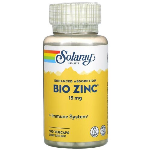 Solaray, Bio Zinc, 15 , 100     , -, 