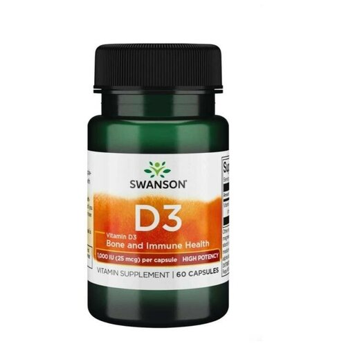 Vitamin D3 1000 IU 25 mcg High Potency  3 1000  60    , -, 