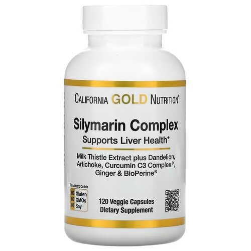 ���������� California Gold Nutrition Silymarin Complex ����., 200 ��, 20 �, 120 ��., 1 ��.