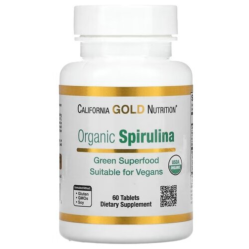 California Gold Nutrition Organic Spirulina ., 500 , 50 , 60 .   , -, 