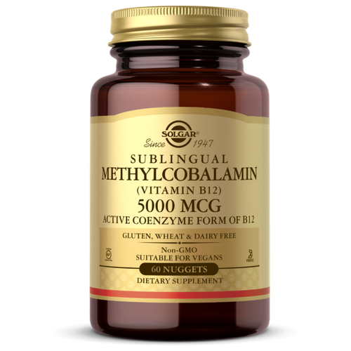 ���������� �������� SOLGAR Sublingual Methylcobalamin (Vitamin B12), 110 �, 5000 ���, 60 ��.