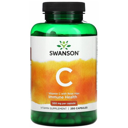  Swanson Vitamin C W/Rose Hips 500 mg 250 