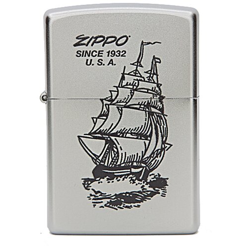    ZIPPO Classic 205 Boat-Zippo   Satin Chrome   , -, 