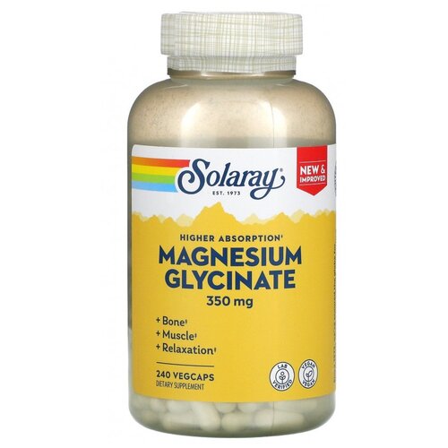 ���������� ������� Solaray Higher Absorption Magnesium Glycinate, 360 �, 350 ��, 240 ��.