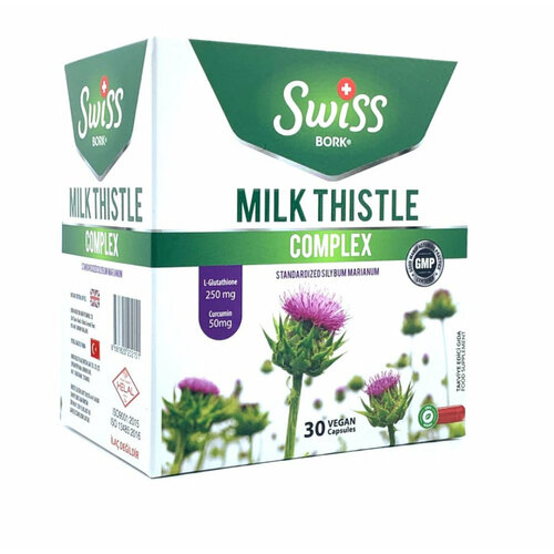 ���������� Milk Thistle Swiss Bork / ������������ ���������� ��� �������� ������, 30 ������