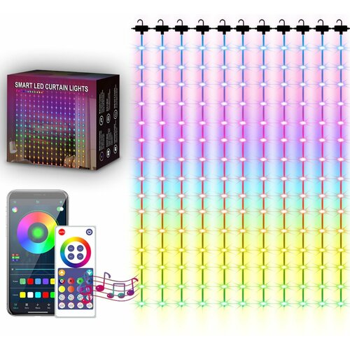 - Smart led curtain lights RGB 3  2     , -, 