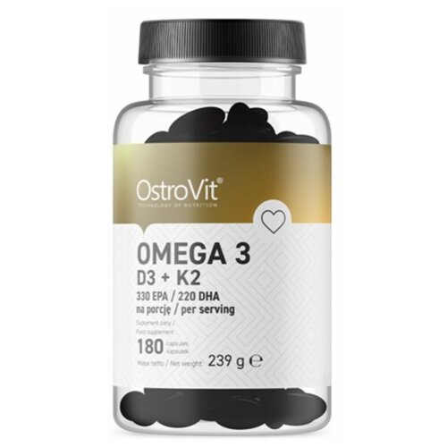   OstroVit Omega 3 D3 + K2 (180 )   , -, 