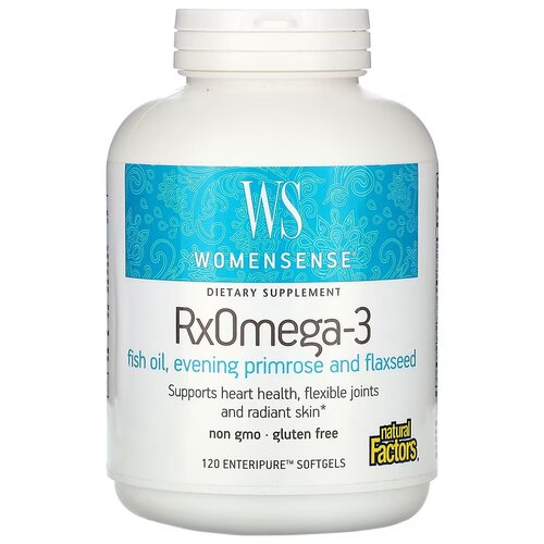 Natural Factors, WomenSense, RxOmega-3, 120   Enteripure   , -, 