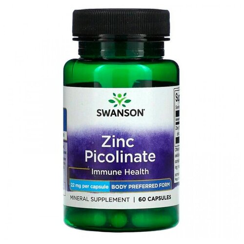 Swanson Zinc Picolinate - Body Preferred Form 22 mg, 60 .   , -, 