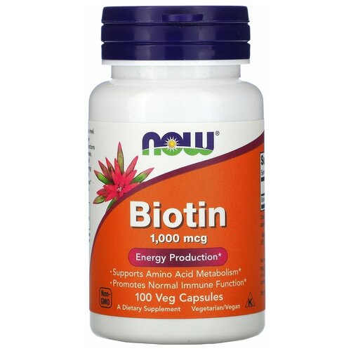 ���������� ������� NOW Biotin, 120 �, 100 ��, 1000 ���, 100 ��.